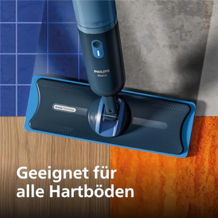 Philips OneUp 3000 Series elektrischer Wischmopp mit 360° Drehgelenk, kabellos, wiederverwendbare Pads, langanhaltender Akku und 2X schnellere Reinigung (XV3101/01) – Bild 4