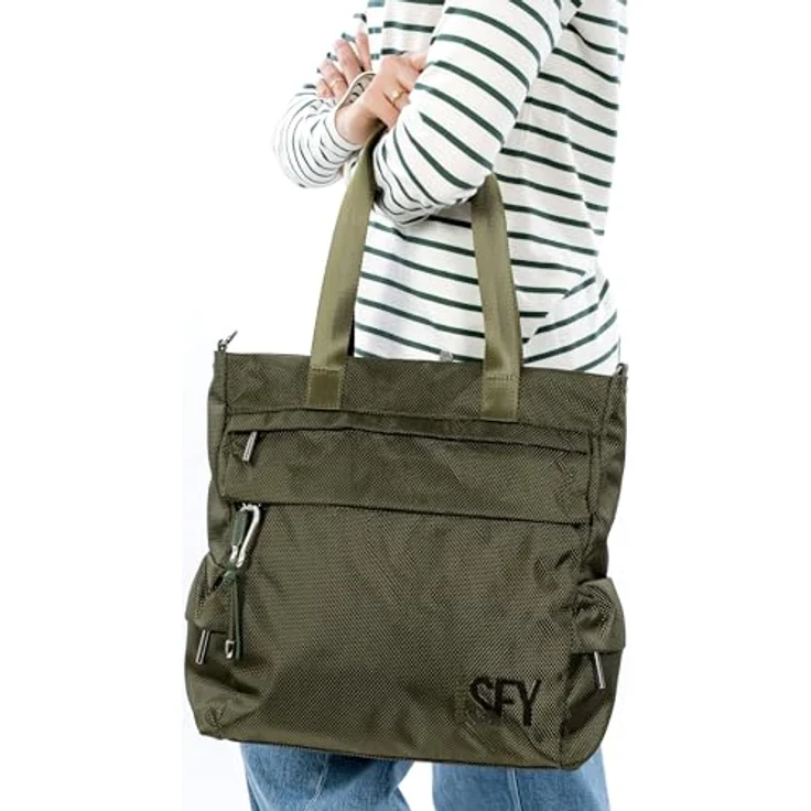 SURI FREY Shopper SFY SURI Sports Marry, zweifarbiges Nylon-Design mit Reißverschluss und Anhänger, Damen – Bild 4