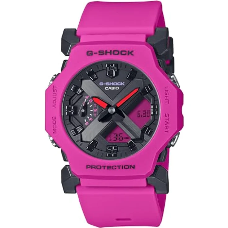 Casio Watch GA-2300-4AER, Analog-Digital-Uhr mit Kalenderfunktion und rosa Kunststoff Band – Bild 1