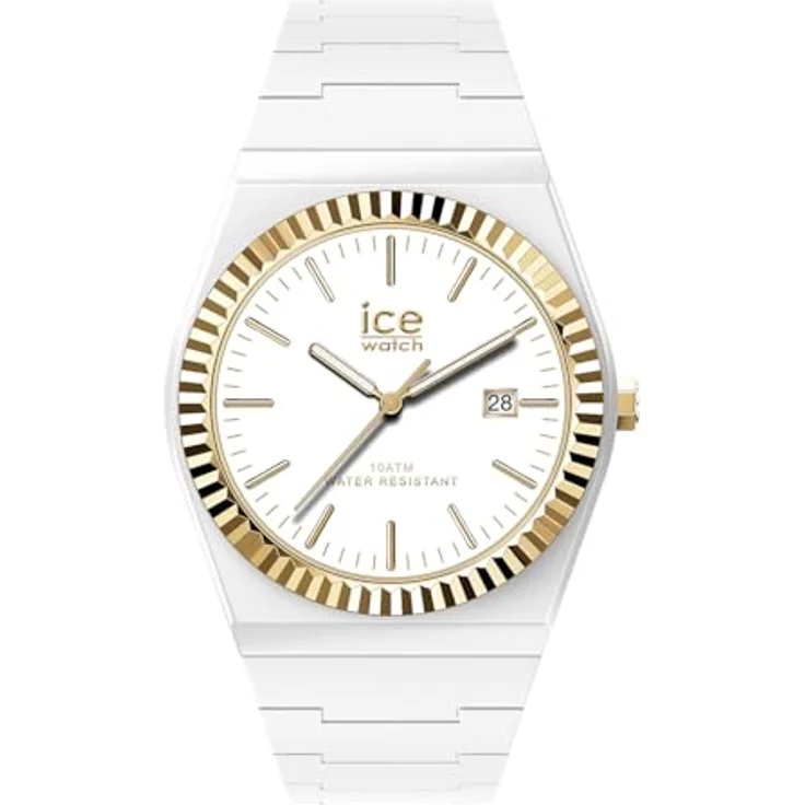 ICE-WATCH Ice Power PW1 White Gold, Weiße Damenuhr mit Silikonarmband, 36 mm Gehäusedurchmesser, wasserdicht bis 10 bar, 024764 (Small) – Bild 1