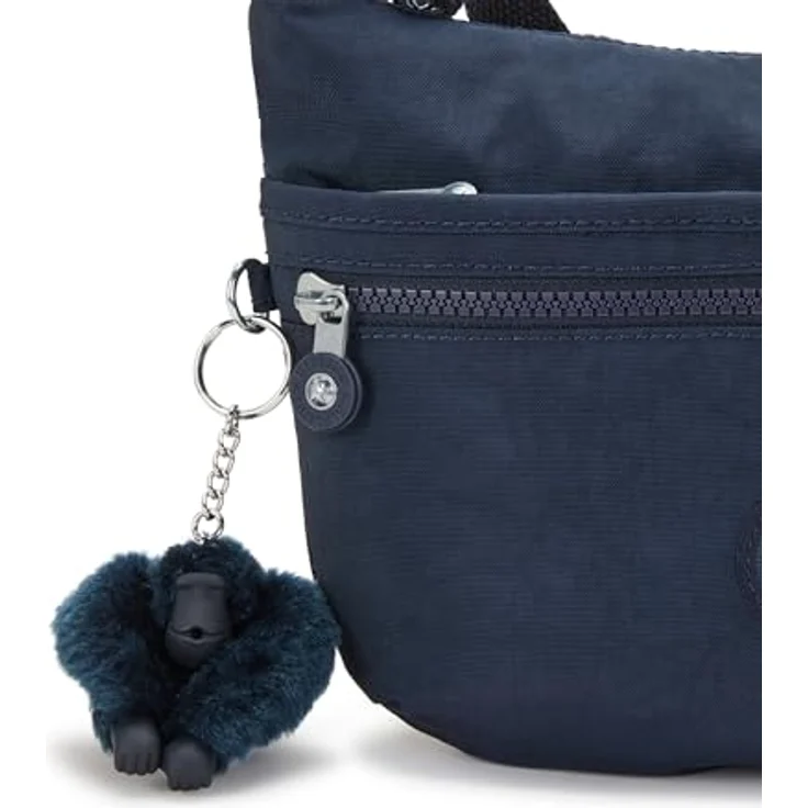 KIPLING Umhängetasche Basic Eyes Wide Open, kleine Crossbody Tasche, 24 cm, blau, mit mehreren Zipperfächern – Bild 6