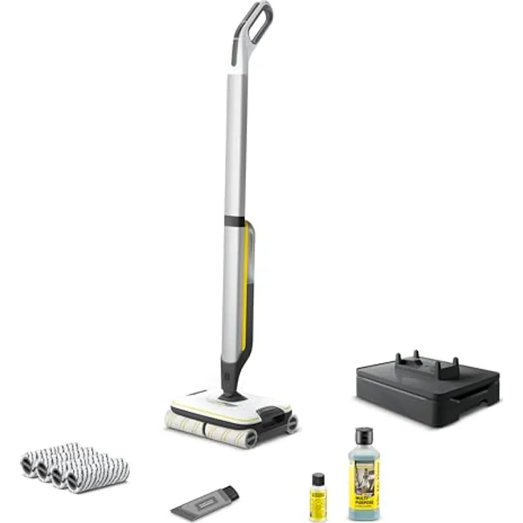 Kärcher FC 7 Cordless Plus Stone, Akku-Hartbodenreiniger mit 4-Walzen-Technologie und Boost-Funktion, bis zu 175 m² Fläche, automatisches Befeuchten