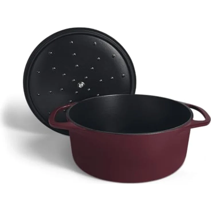 Springlane Bräter »Clara«, Gusseisen, Cocotte mit Deckel & Rezeptheft, Rot, rund, 28 cm, 6 l – Bild 5