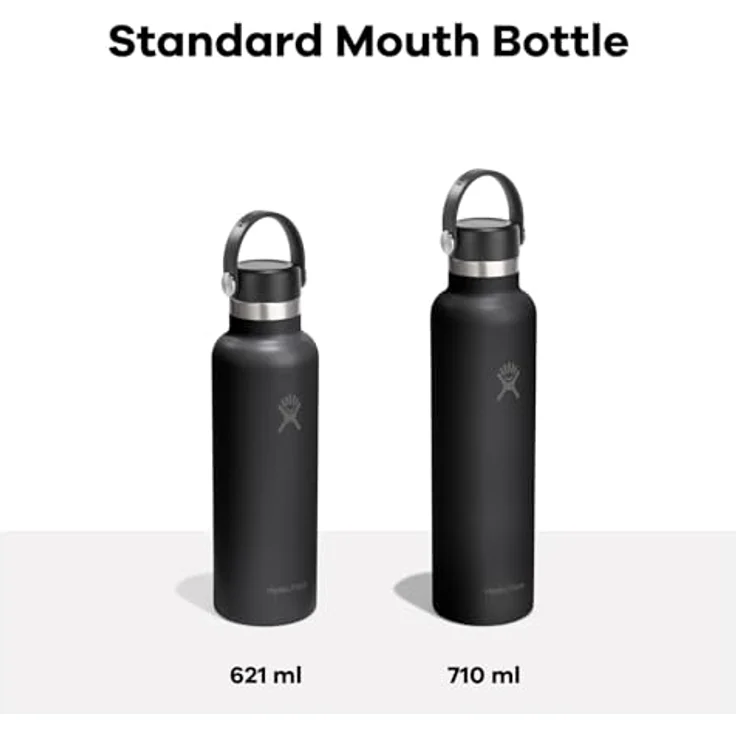 Hydro Flask Standard Flex Cap 710 ml (24 oz) Flasche, Edelstahl, auslaufsicher, Vakuumisoliert für 24 Std. kalt & 12 Std. heiß, Harbor Blue – Bild 3