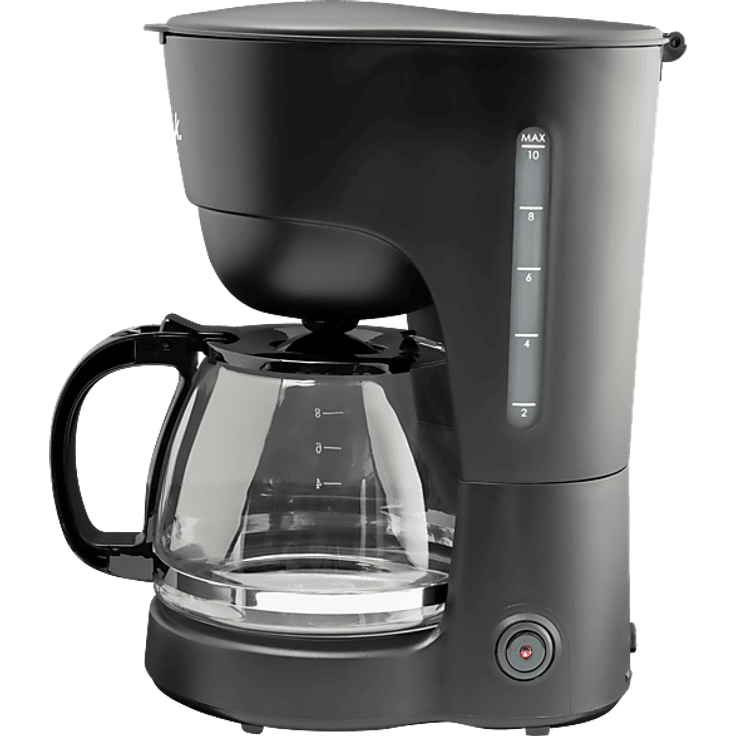 OK. OCM 7521 B, Filterkaffeemaschine schwarz mit 750 Watt Leistung, 1,25 Liter Kaffeekanne, Warmhaltefunktion und Tropfstopp