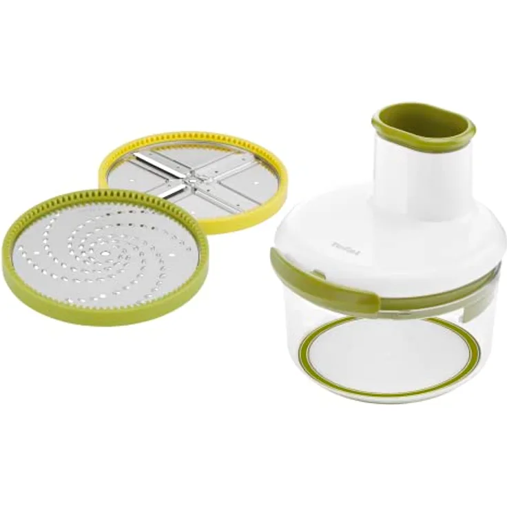 Tefal K1659004 Gemüseschneider, Gemüseschneider, Karotten, Gurken, Zucchini, Kartoffeln, Zwiebeln, Pilze, Apfel, Edelstahlscheiben