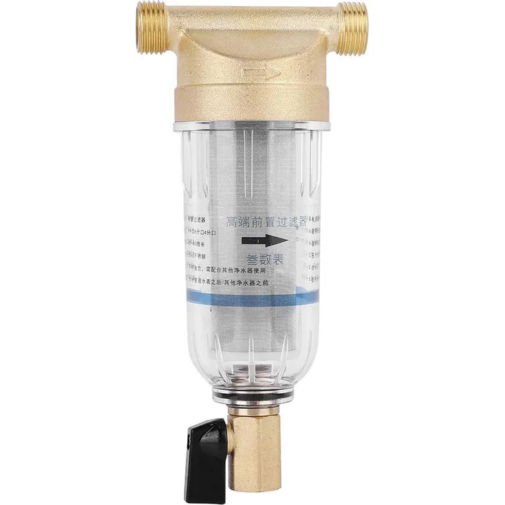 Garosa Wasserfilter Sediment Vorfilter, 40-80 Mikrometer, 1/2" Außengewinde, wiederverwendbar, transparente Hülle