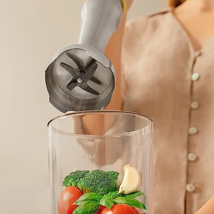 Cecotec Stabmixer Katana 12 Jar B, 1200 W mit Edelstahl-Gehäuse, schwarz, 0.8 l Mixbehälter – Bild 8
