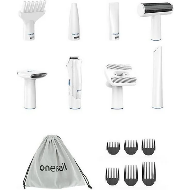 Oneisall BM1 Handstaubsauger, 6-in-1 Haustierpflegeset mit leisen Betrieb, HEPA-Filter und 1,4-Liter-Staubbehälter