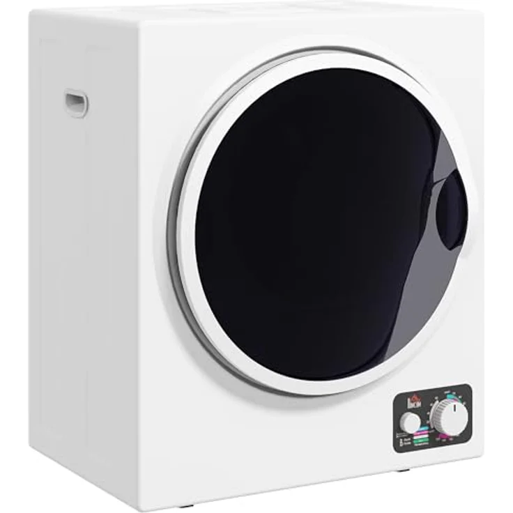 HOMCOM Waschtrockner B61-007V90WT, 2.5 kg, Kompakt, 4 Trockenprogramme, Wandmontage, weiß – Bild 1