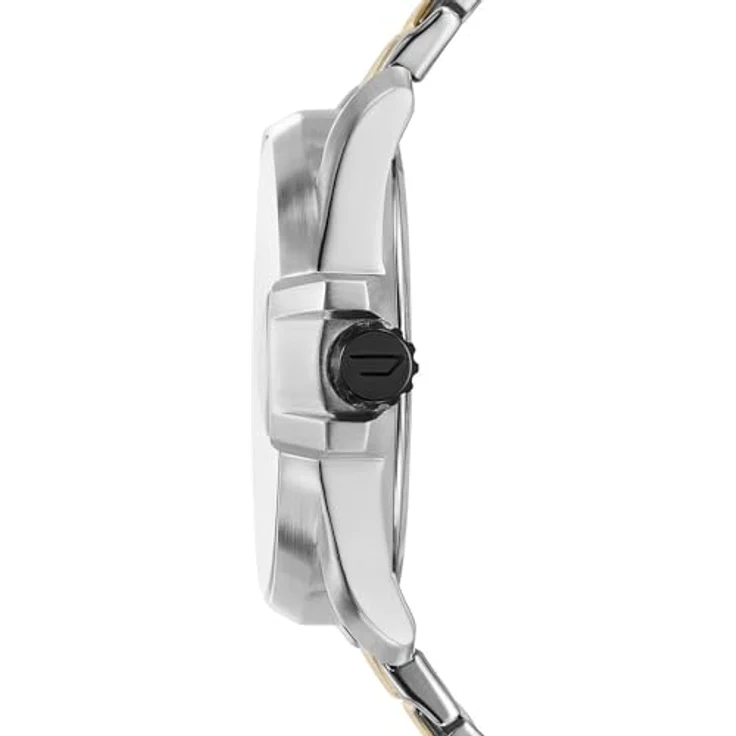 Diesel Herrenuhr Ms9 Quarz/3-Zeiger Datum Uhrwerk 44 mm Gehäusegröße mit Edelstahlarmband DZ2196 – Bild 4