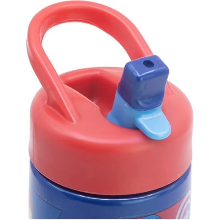 Captain Marvel Kinder Wasserflasche, Trinkflasche 410 ml für Schule und Alltag, kindgerechte Form, robust und leicht zu reinigen – Bild 3
