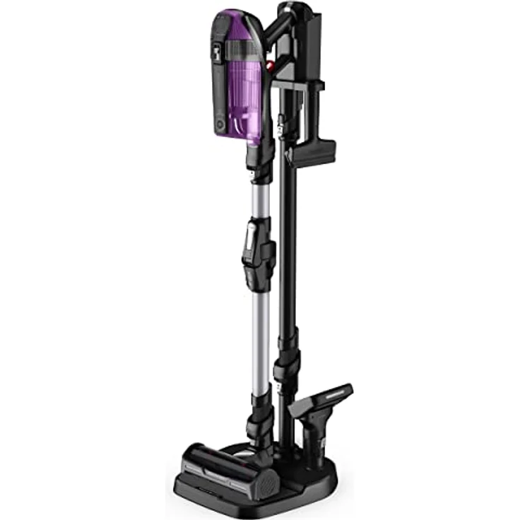 Rowenta RH98A0 X-Force Flex 12.60 kabelloser Akku-Stabstaubsauger | 150 Air Watt | bis zu 45 Min. Laufzeit | leistungsstark | Flex-Gelenk | LED-Düse | inkl. Zubehör | Lila/Schwarz – Bild 4