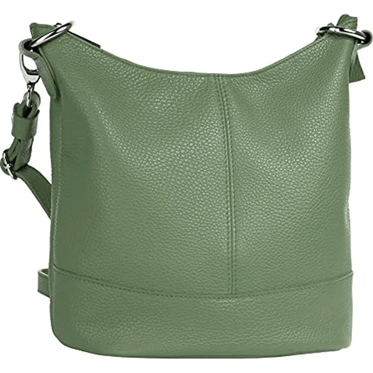 Cluty Umhängetasche, echt Leder, Made in Italy, verstellbarer Schultergurt, braun – Bild 4