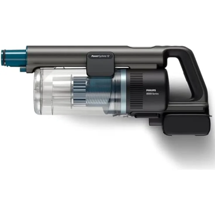 Philips Akku-Hand-und Stielstaubsauger XC8057/01, PowerCyclone 12, PowerBlade Digitalmotor, LED-Bodendüse – Bild 5