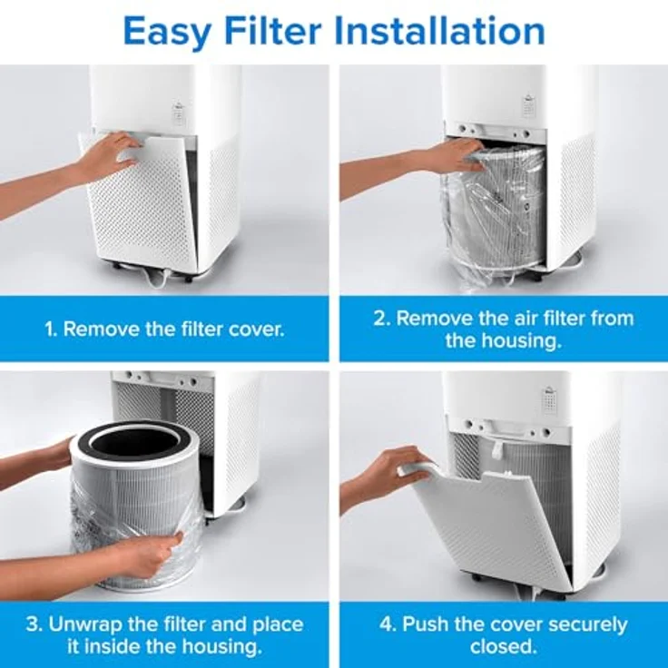 Levoit LV-H135 Air Purifier, Luftreiniger, für bis zu 43 m², CADR 360 m³-h, H13 HEPA-Filter, Luftqualitätssensor, Schlafmodus, Timer, weiß – Bild 8