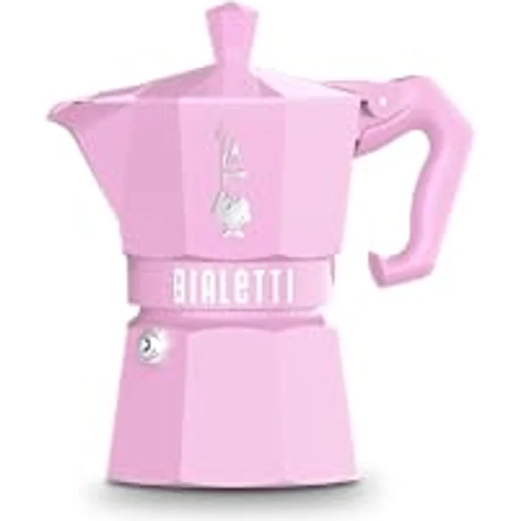 BIALETTI MOKA EXCLUSIVE 3T, Espressokocher für 3 Tassen aus Aluminium und Bakelit, rosa, induktionsgeeignet – Bild 1