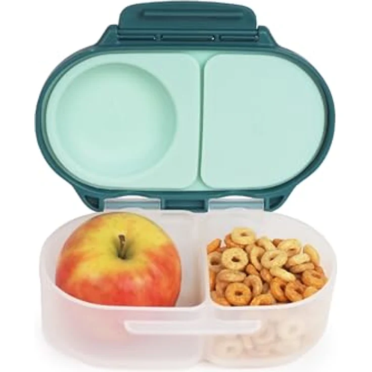 b.box Mini Brotdose für Kinder, Bento Box mit 2 Auslaufsicheren Fächern, Platz für Ganzes Obst, BPA-frei, Spülmaschinenfest – Bild 1
