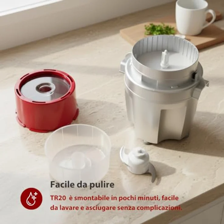 Girmi GIR0TRT20 Triatutto Leistung 500 W, Rot-Silber – Bild 6