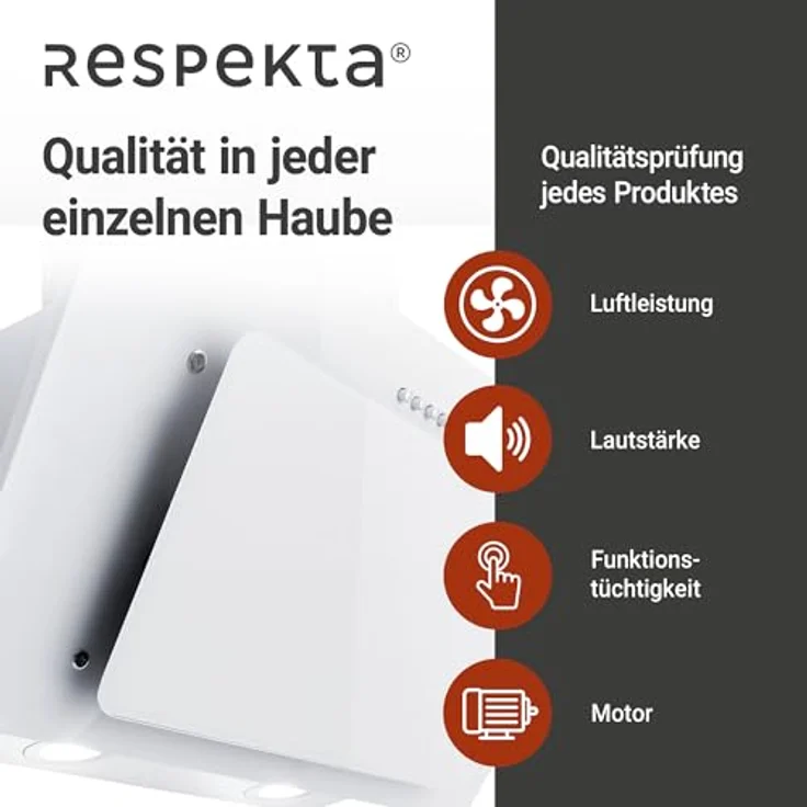 respekta CH 33060 WB, Motorhaube, Esse, Breite: 59.5 cm, Tiefe: 29 cm, Absaugung und Rückführung (mit zusätzlichem Rückführungsset), weiß – Bild 10
