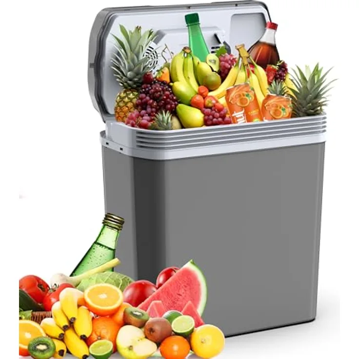 Puremy YT-A-24-XB 24 Liter Kühlbox, 2 in1 elektrische Kühlbox mit ECO & MAX Modus, leise für Auto und Zuhause, kühlen und wärmen