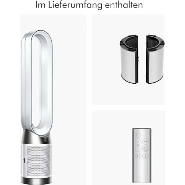 Dyson Purifier Cool PC1, Luftreiniger mit HEPA-H13-Filter und kraftvollem Kühlluftstrom, Weiß/Weiß – Bild 5