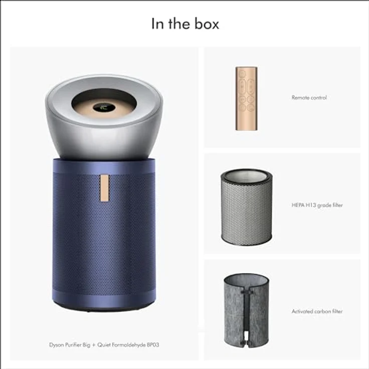 Dyson Luftreiniger Big+Quiet Formaldehyd BP03, HEPA H13, 9,8 m Reichweite, MyDyson App Steuerung, Breeze-Modus – Bild 4
