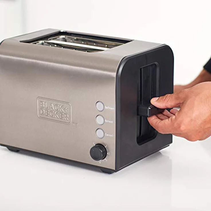 Black + Decker ES9600060B BXTO900E Toaster, 900, Edelstahl, Grau – Bild 6