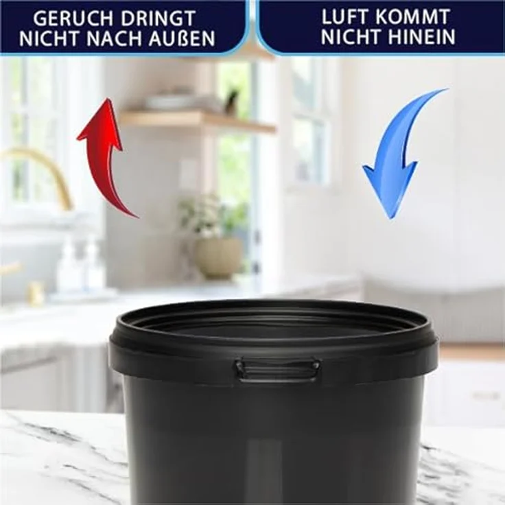 BenBow Eimer mit Deckel 0,5L Schwarz BSR- luftdicht Lebensmittelecht BRC- auslaufsicher – Bild 6