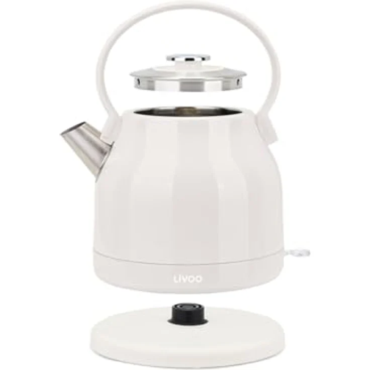 Livoo Wasserkocher 1,5 l 2200 W cremefarben - Effizient, leistungsstark, elegant – Bild 3