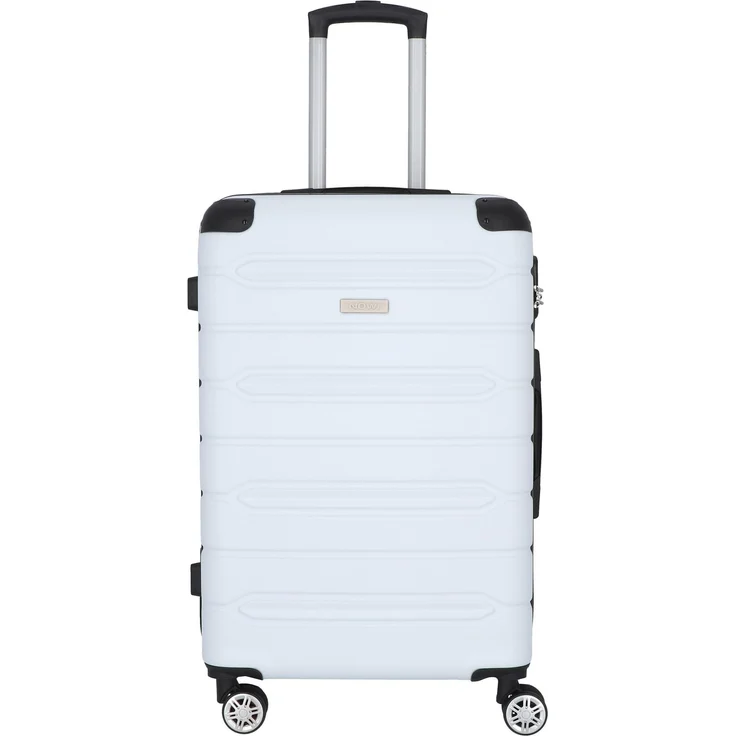 Nowi Rhodos 4 Rollen Trolley 68 cm, Weiss, (62.70 l, L) - Stylischer Trolley mit Kreuzpackgurt und Wäschefach – Bild 1
