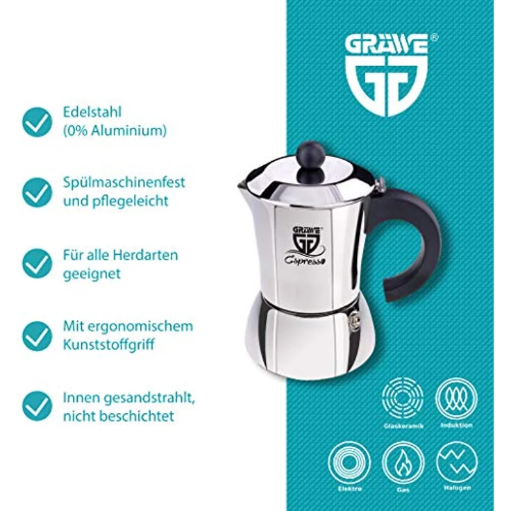GRÄWE Espressokocher für 4 Tassen – Bild 3