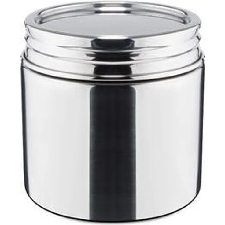 Weiß WEIS Vorratsdose 700ml Edelstahl, luftdichter Deckel, Ø 10,5 cm, H 10,5 cm