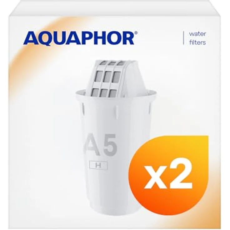 AQUAPHOR Filterkartusche A5 H Pack 2 I Filtert Kalk & Chlor sowie Schwermetalle & andere Stoffe I 350l klares & leckeres Wasser I Mit AQUALEN Technologie I Für besseres Essen & Trinken – Bild 1