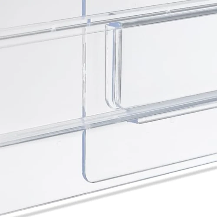 Relaxdays 4x Schubladentrenner, Verstellbares Küchen Organizer Set mit Anti-Rutsch-Stickern, Transparent – Bild 7