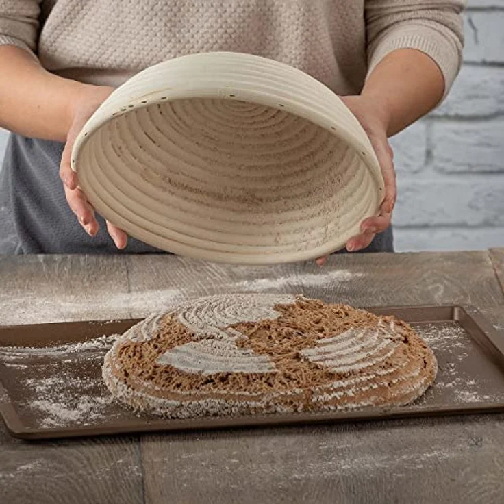 Zenker Gärkorb rund Ø27 cm – Gärkörbchen aus natürlichem Rattan für selbstgemachtes Brot – Versorgt Teig mit Sauerstoff für lockere und luftige Brote – Bild 4