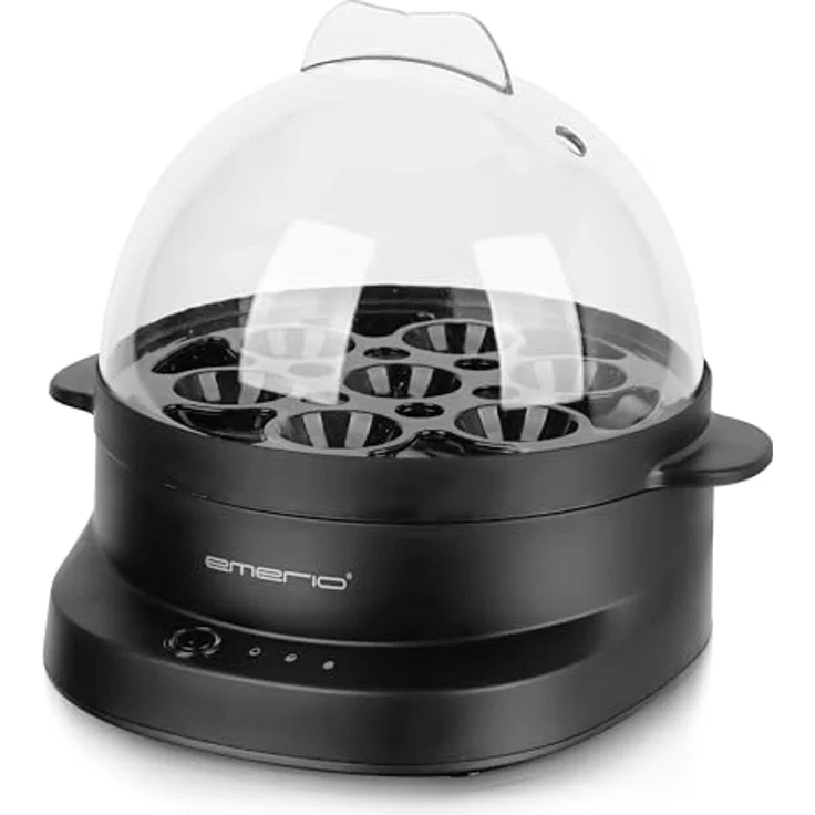 Emerio EB-131811.1 Automatischer Eierkocher mit Garpunktanzeige in 8 Sprachen, kocht 3 Garstufen für 7 Eier, BPA-frei – Bild 2