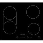 Respekta Rahmenloses Induktionskochfeld autark/Einbaukochfeld induktiv mit 4 Platten / 9 Leistungsstufen/Touch Control/Timer/Kindersicherung / 59 cm/in schwarz/KM 6600IB-28