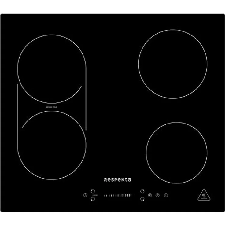 Respekta Rahmenloses Induktionskochfeld autark/Einbaukochfeld induktiv mit 4 Platten / 9 Leistungsstufen/Touch Control/Timer/Kindersicherung / 59 cm/in schwarz/KM 6600IB-28 – Bild 1