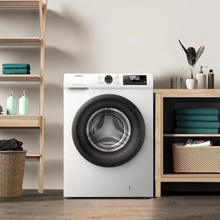 Hisense WF-1-Q-9041-BW, 9 kg Waschmaschine mit Energieeffizienzklasse A, Dampfwäsche und 15-Minuten-Programm, weiß – Bild 10
