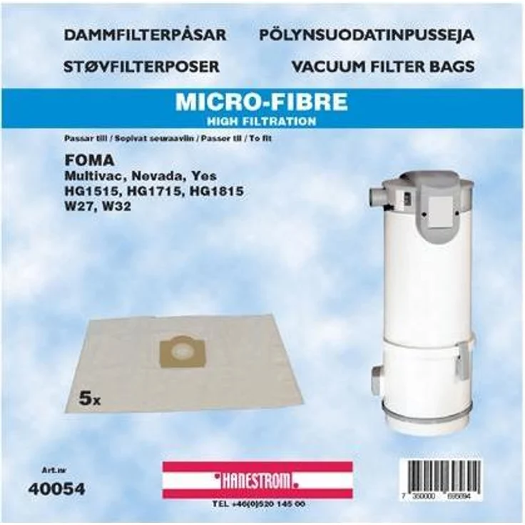 FOMA Dustbags, 5er Pack Staubsaugerbeutel für effektive Staubaufnahme