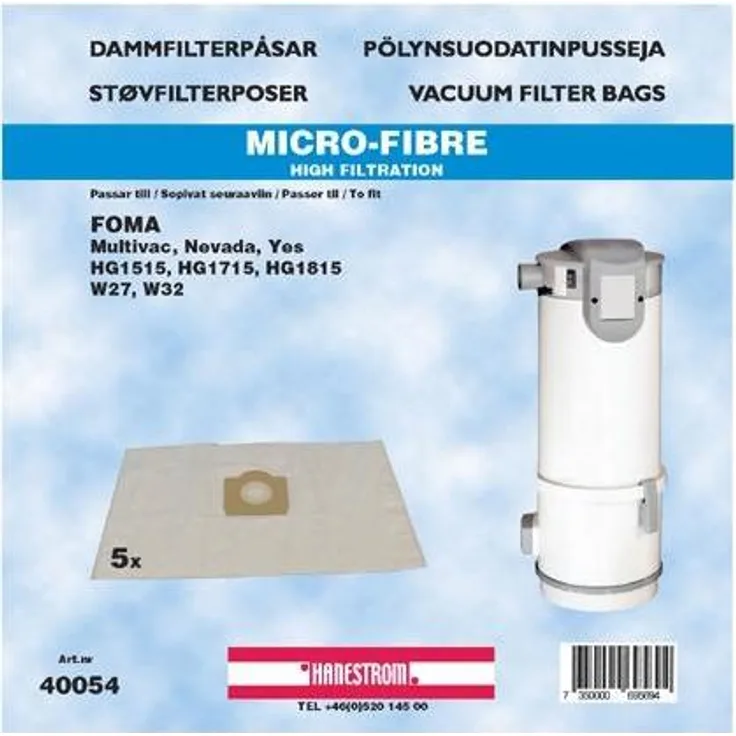FOMA Dustbags, 5er Pack Staubsaugerbeutel für effektive Staubaufnahme