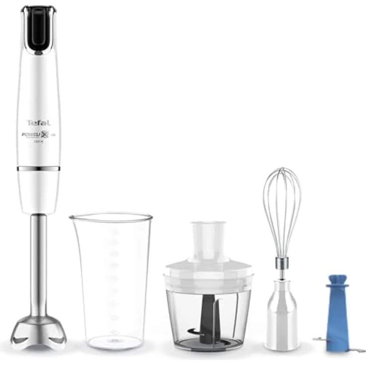 Tefal HB9441 InfinyForce 4-in-1 Stabmixer, 1000 Watt, stufenlose Geschwindigkeitsregelung, inkl. Schneebesen, Zerkleinerer-Aufsatz, Mixbehälter, Ice Crusher, weiß – Bild 2