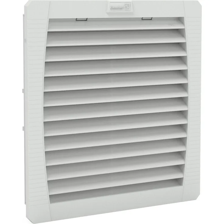 Pfannenberg Filterlüfter 4. Generation, Belüftungsventilator mit Austrittsfilter, IP-54, RAL 7035 Hellgrau, werkzeugloser Einbau