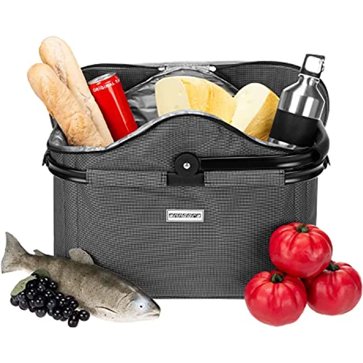 anndora TW-1402-568 Kühlkorb, Isolierkorb, 25 Liter, Polyester, grau – Bild 7