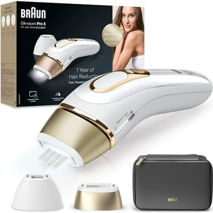 Braun IPL Silk·expert Pro 5, Haarentfernung für zuhause, mit Aufbewahrungstasche, 2 Aufsätze, PL5140 – Bild 1