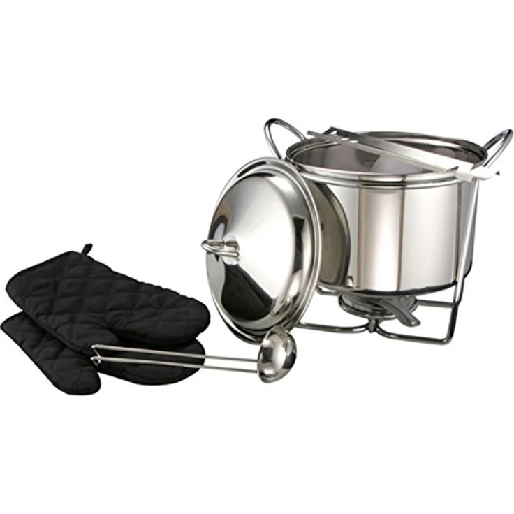 HI Feuerzangenbowle Set 7 teilig in Silber-schwarz, Edelstahl, 18 x 18 x 10 cm – Bild 2