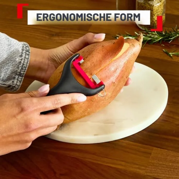 Tefal Ingenio+ Sparschäler K19921 – Ergonomischer Gemüseschäler und Obstschäler, drehbare Klinge, spülmaschinengeeignet, langlebig und robust – Bild 2
