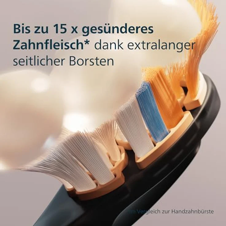 Philips Sonicare A3 Premium All-in-One, Original Ersatzbürstenköpfe, Schwarz, 4er-Pack, HX9094/88 - Effektive Plaque-Entfernung und gesünderes Zahnfleisch, Sonicare Technologie, Bio-Material, BrushSync Funktion – Bild 5