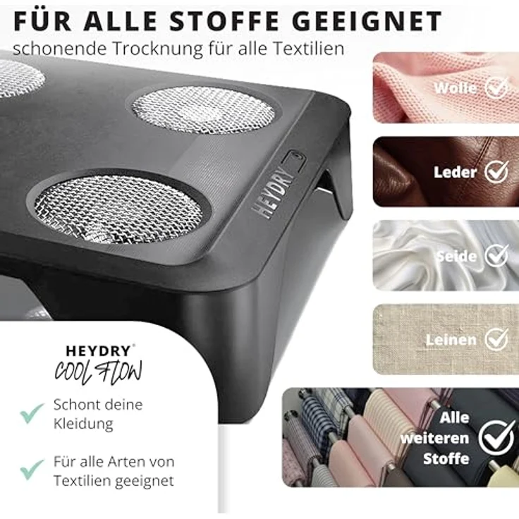 TOSA HEYDRY Wäschetrockner für Wäscheständer, schnell, platzsparende Trockner-Alternative in schwarz – Bild 4